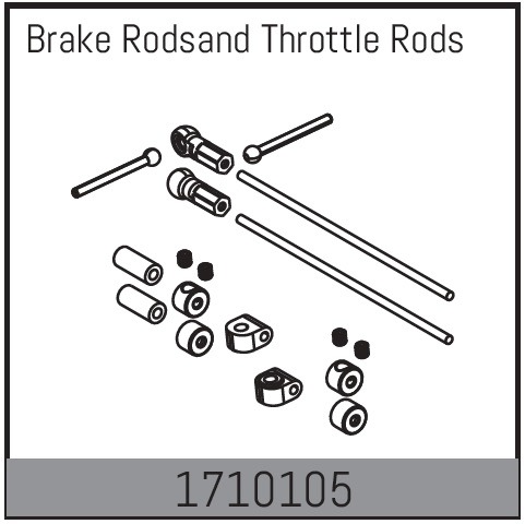 Absima Brake Rods and Throttle Rods 1 Absima Brake Rods and Throttle Rods