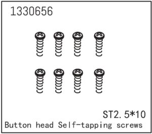 Absima Button Head self-tapping Screws ST2.5*10 (8)