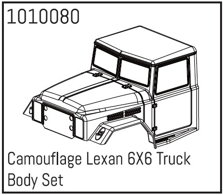 Absima Camouflage Lexan 6X6 Truck Body Set 1 Absima Camouflage Lexan 6X6 Truck Body Set