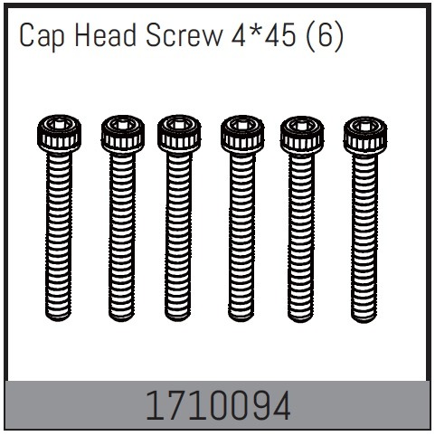 Absima Cap Head Screw 4*45 (6) 1 Absima Cap Head Screw 4*45 (6)