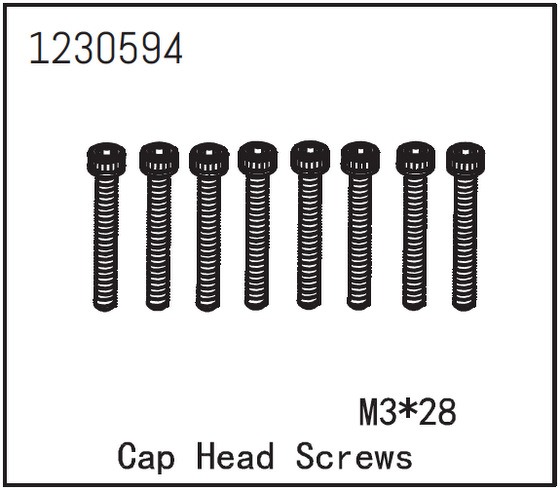 Absima Cap Head Screw M3*28 (8) 1 Absima Cap Head Screw M3*28 (8)