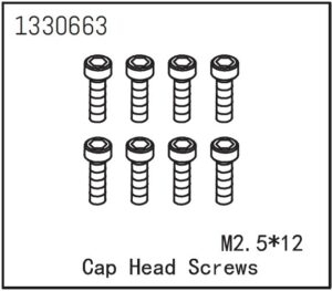 Absima Cap Head Screws M2.5*12 (8)