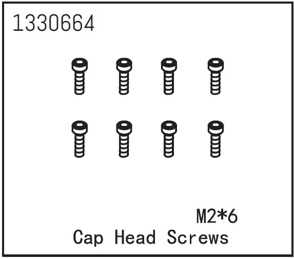 Absima Cap Head Screws M2*6 (8) 1 Absima Cap Head Screws M2*6 (8)
