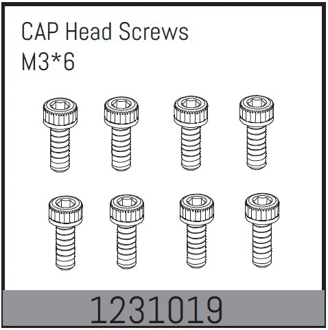 Absima Cap Head Screws M3*8 (8) 1 Absima Cap Head Screws M3*8 (8)