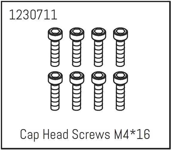 Absima Cap Head Screws M4*16 (8) - Khamba 1 Absima Cap Head Screws M4*16 (8) - Khamba
