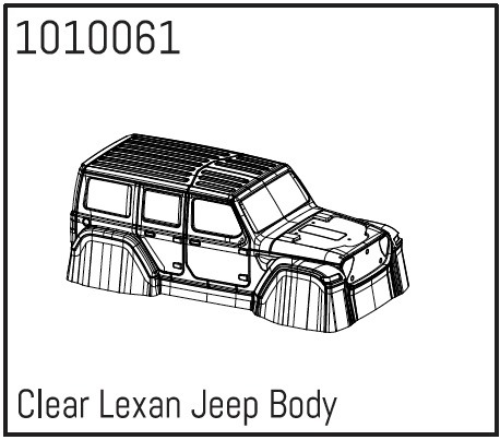 Absima Clear Lexan Wrangler Body 1 Absima Clear Lexan Wrangler Body