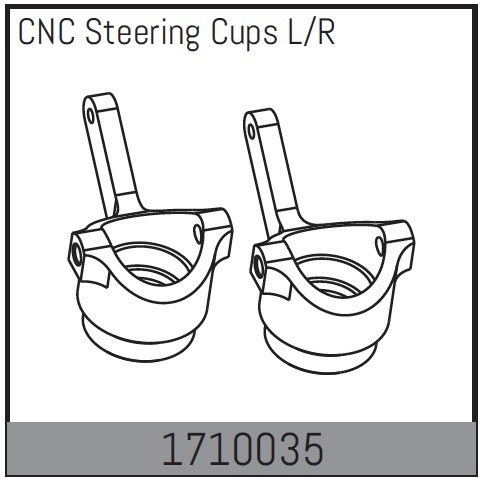 Absima CNC Steering Cups L/R 1 Absima CNC Steering Cups L/R