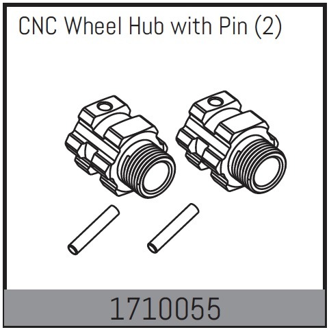 Absima CNC Wheel Hub with Pin (2) 1 Absima CNC Wheel Hub with Pin (2)