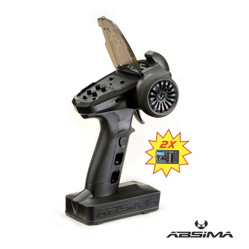 Absima CR4S 4Ch 2.4GHz Radio+2xReceiver 1 Absima CR4S 4Ch 2.4GHz Radio+2xReceiver