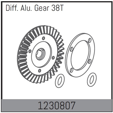 Absima Diff.l Crown Gear 38T +Sealing BL-version 1 Absima Diff.l Crown Gear 38T +Sealing BL-version