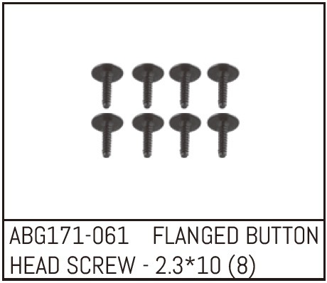 Absima Bundlinsenkopfschraube M2.3x10 (8) 1 Absima Flanged Button Head Screw M2.3*10 (8)