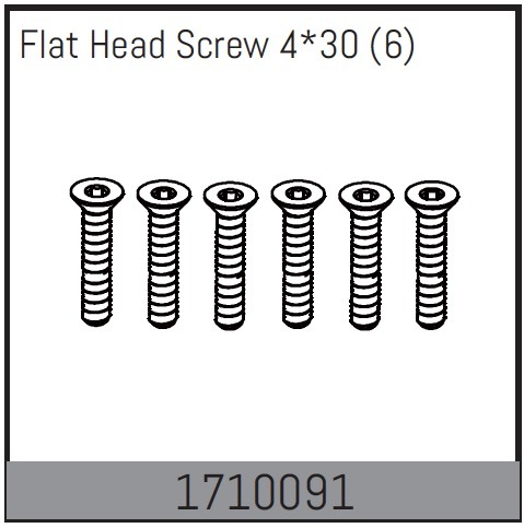 Absima Flat Head Screw 4*30 (6) 1 Absima Flat Head Screw 4*30 (6)