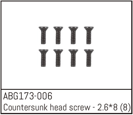 Absima Senkkopfschraube M2,3x6 (8) 1 Absima Flat Head Screw M2.3*6 (8)