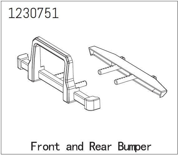 Absima Front/Rear Bumper Set - LANDI 1 Absima Front/Rear Bumper Set - LANDI