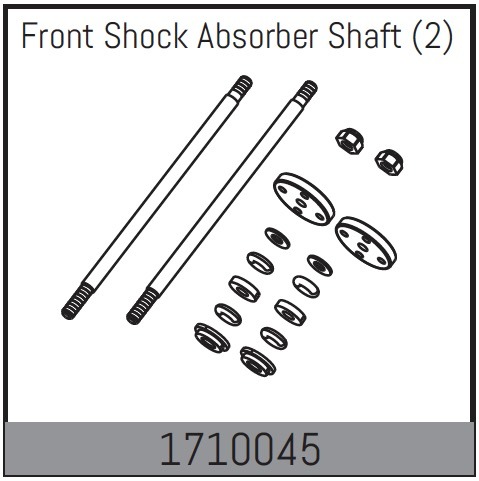 Absima Front Shock Absorber Shaft (2) 1 Absima Front Shock Absorber Shaft (2)