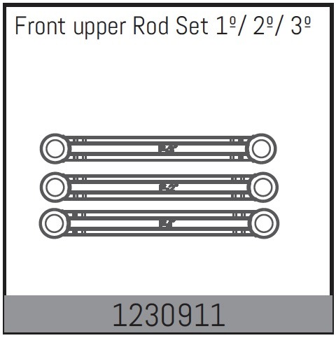 Absima Front Upper Rod Set 1º/ 2º/ 3º 1 Absima Front Upper Rod Set 1º/ 2º/ 3º