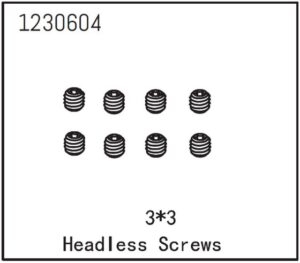 Absima Headless Screw M3x3mm (8) #1230604