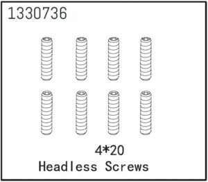 Absima Headless Screws M4*20 (8) - BronX.