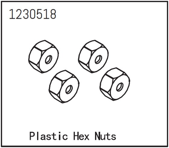 Absima Hex Nuts (4) 1 Absima Hex Nuts (4)