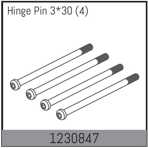 Absima Inner Hinge Pin 33x30mm (4) 1 Absima Inner Hinge Pin 33x30mm (4)