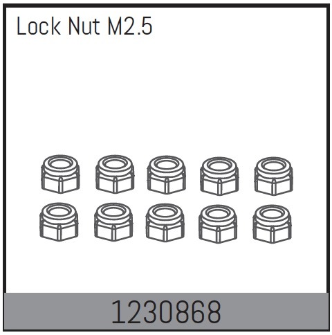 Absima Lock Nut M2.5 (10) 1 Absima Lock Nut M2.5 (10)