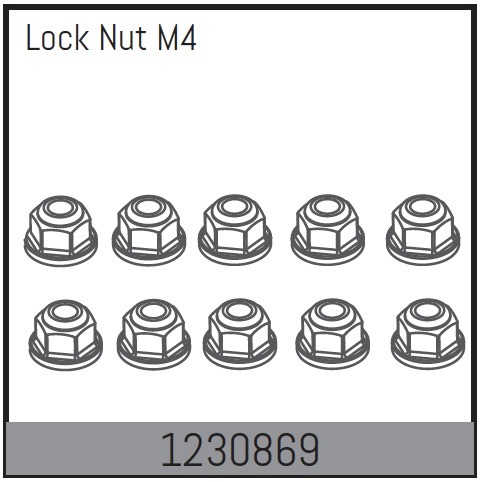 Absima Lock Nut M4 (10) 1 Absima Lock Nut M4 (10)