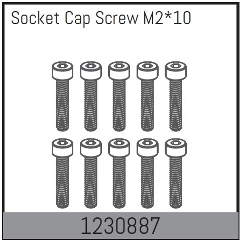 Absima M2*10 Socket Cap Screw Set (10) 1 Absima M2*10 Socket Cap Screw Set (10)
