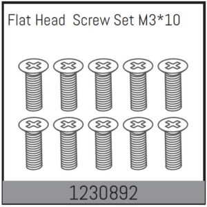 Absima M3*10 Flat Head Screw Set (10)