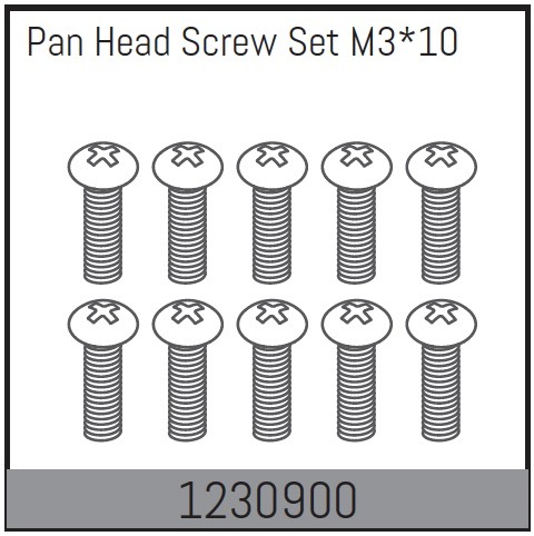 Absima M3*10 Pan Head Screw Set (10) 1 Absima M3*10 Pan Head Screw Set (10)