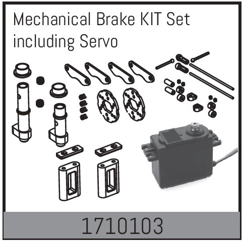 Absima Mechanisches Bremsen-KIT-Set inkl. Servo 1 Absima Mechanical Brake KIT Set Including Servo