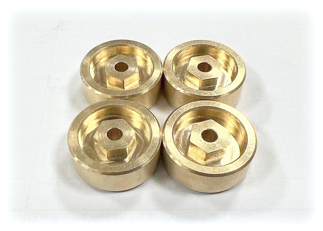Absima Optional Brass Wheel Hex Hubs 11g - PRO Crawler (4) 1 Absima Optional Brass Wheel Hex Hubs 11g - PRO Crawler (4)