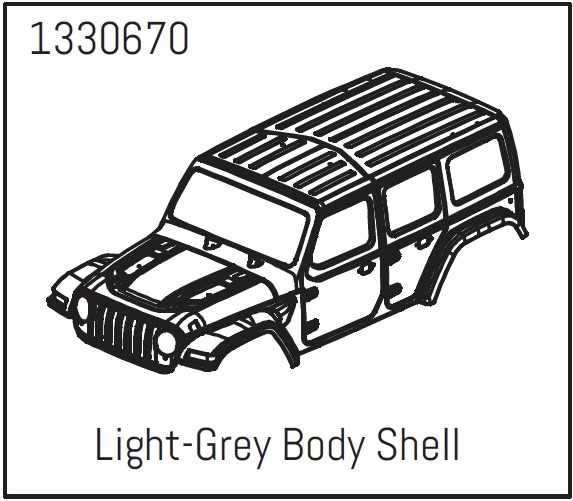 Absima PC Karosserie Hellgrau - Yucatan 1 Absima PC Body Shell Light-Grey - Yucatan