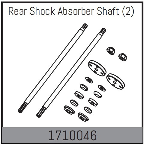 Absima Stoßdämpferwelle hinten (2) 1 Absima Rear Shock Absorber Shaft (2)