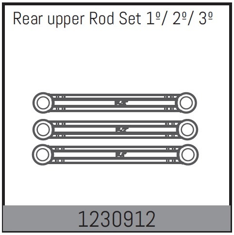 Absima Rear Upper Rod Set 1º/ 2º/ 3º 1 Absima Rear Upper Rod Set 1º/ 2º/ 3º