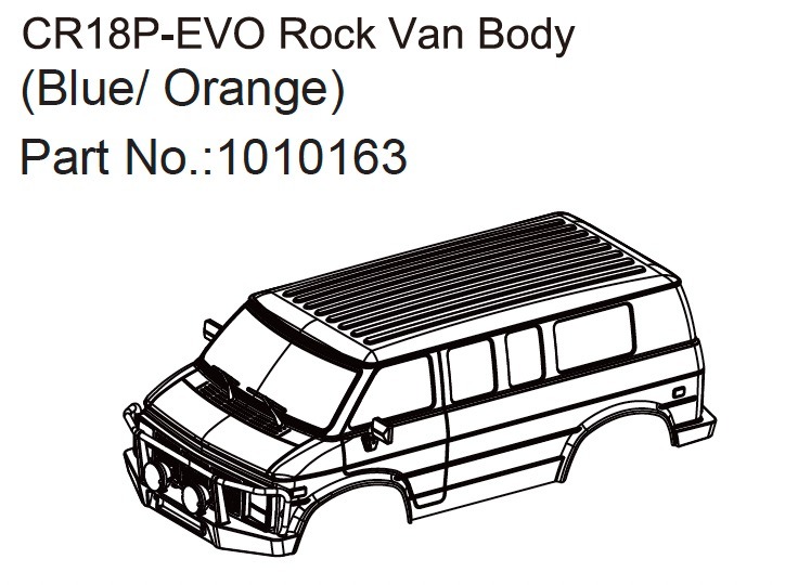 Absima Rock Van Body (blue/orange) - EVO 1:18 1 Absima Rock Van Body (blue/orange) - EVO 1:18