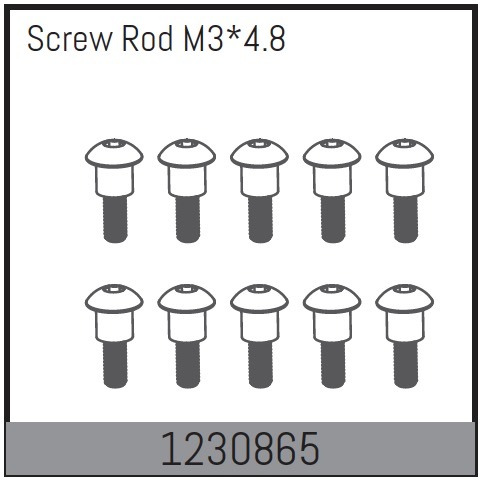 Absima Screw Rods M3*4.8 (10) 1 Absima Screw Rods M3*4.8 (10)