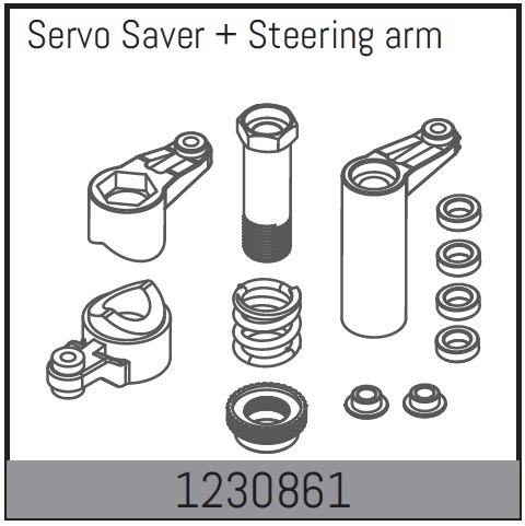 Absima Servo Saver/Steering Arms 1 Absima Servo Saver/Steering Arms