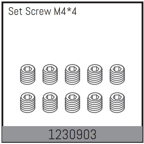 Absima Set Screw M4*4 (10) 1 Absima Set Screw M4*4 (10)