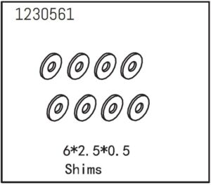 Absima Shims 6*2.5*0.5 (8)