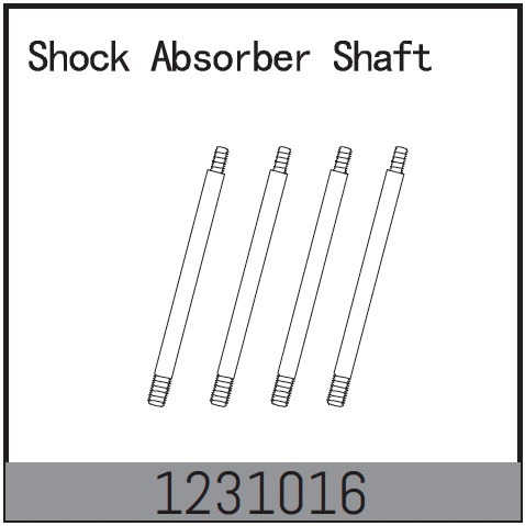 Absima Shock Absorber Shaft (4) - CR3.4eco 1 Absima Shock Absorber Shaft (4) - CR3.4eco