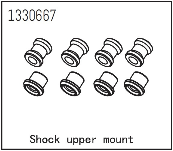 Absima Shock Upper Mount - Yucatan 1 Absima Shock Upper Mount - Yucatan
