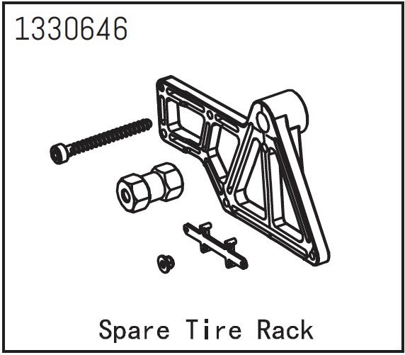 Absima Spare Tire Rack - Yucatan 1 Absima Spare Tire Rack - Yucatan