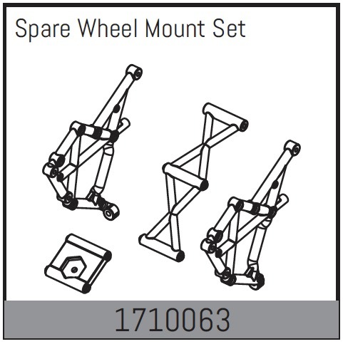 Absima Spare Wheel Mount Set 1 Absima Spare Wheel Mount Set