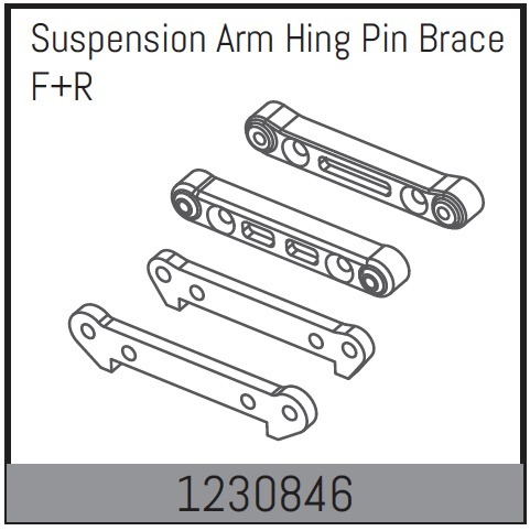 Absima Susp.Arm Hinge Pin Brace F/R 1 Absima Susp.Arm Hinge Pin Brace F/R