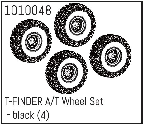 Absima T-FINDER A/T Rad-Set - schwarz (4) 1 Absima T-FINDER A/T Wheel Set - black (4)
