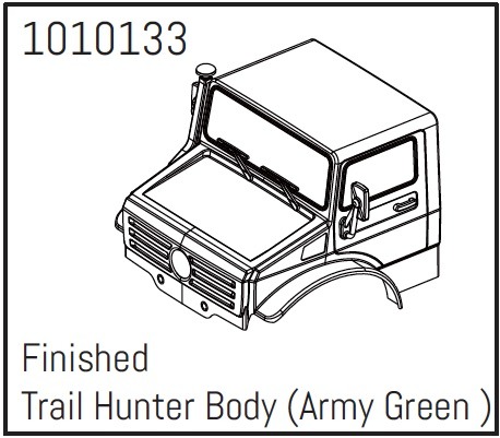 Absima T-Hunter PC Karosserie-Set (Armeegrün) - PRO Crawler 1:18 1 Absima T-Hunter PC Body Set (army green) - PRO Crawler 1:18