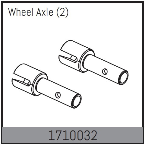 Absima Radachse (2) 1 Absima Wheel Axle (2)