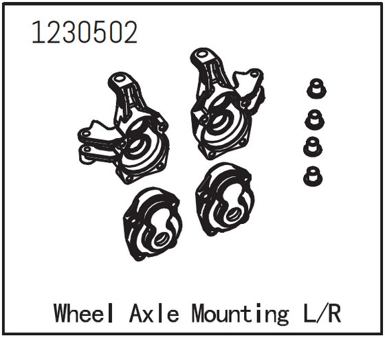 Absima Radachsenhalterung 1 Absima Wheel Axle Mounting