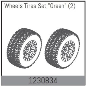 Absima Wheel Set 110x45mm - Green (2)