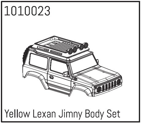 Absima Yellow Lexan Jimny Body Set 1 Absima Yellow Lexan Jimny Body Set